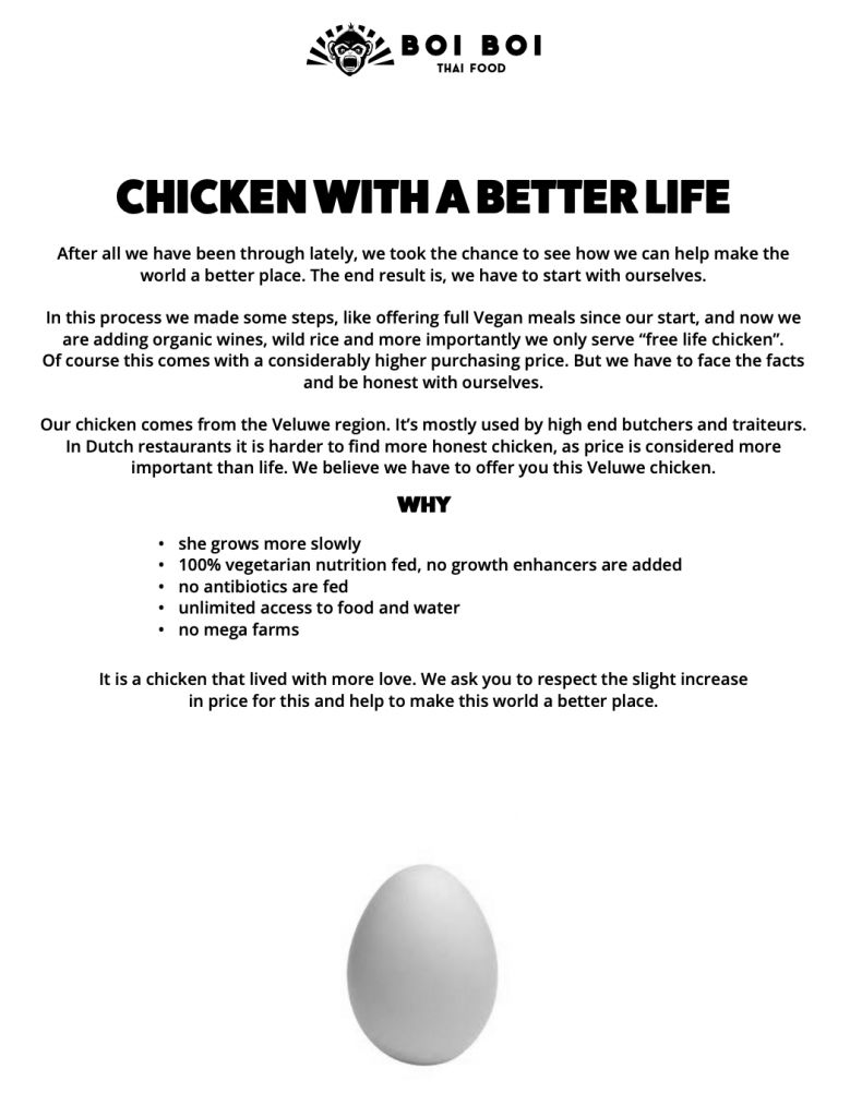 chicken with a better life