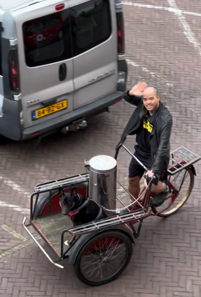 We try to do everything on one of our 2 old Dutch cargo bikes.